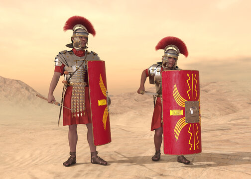 R&ouml;mischer Centurio in einer W&uuml;stenlandschaft