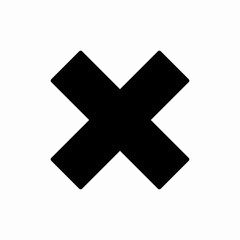 Close delete cross icon vector sign
