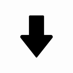 Down arrow download icon vector sign