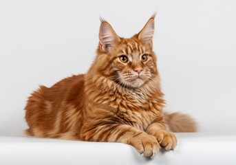 Obraz premium Maine coon cat ginger tabby