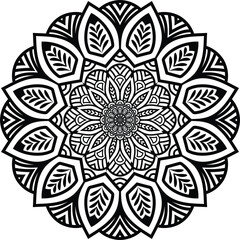 Beautiful floral pattern mandala art isolated on a white background, decoration element for meditation poster, yoga, banner, henna, invitation, cover page, design element mandala art, vector art
