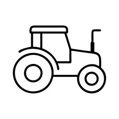 Tractor outline vector icon agriculture farming vehicle farm equipment rural machine field transport px