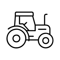 Agricultural tractor icon vector illustration for farming and agriculture equipment design needs