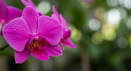 Obraz premium Orchid Bloom: Vibrant Hues and Delicate Details AI Generated