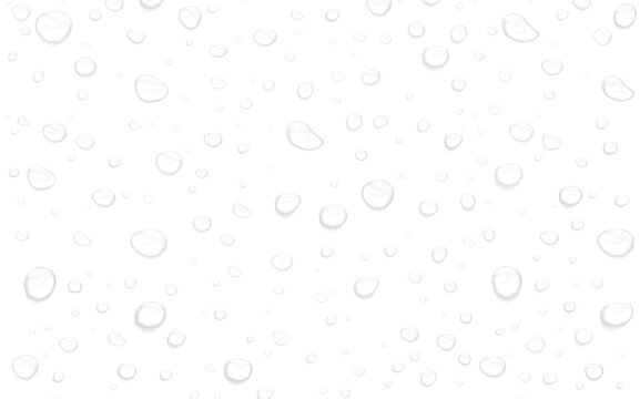 Realistic water drops. PNG drops, condensation on the window, transparent water drop. Abstract water drops, bubbles on transparent background, digital liquid design, Stock royalty free.