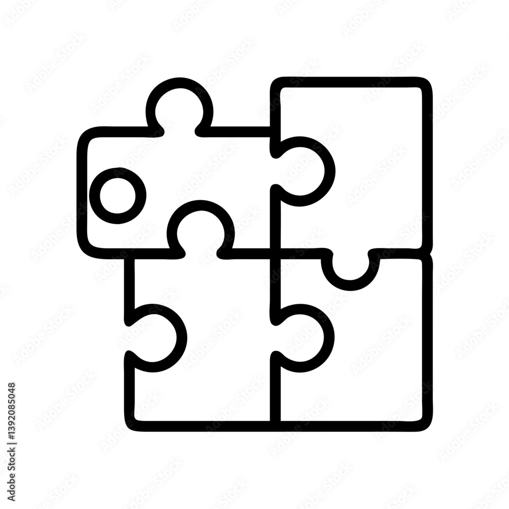 Poster puzzle pieces vector illustration for jigsaw puzzle games and problem solving concepts and teamwork 