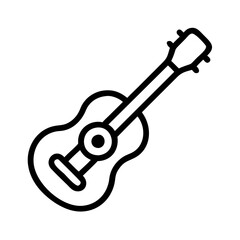 Acoustic guitar icon vector illustration perfect for music lessons and guitar related design projects needs