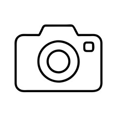 Camera icon photography equipment digital photo device image capture technology outline vector design 