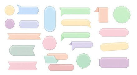 Pastel Paradise: A Collection of Blank Banners AI Generated