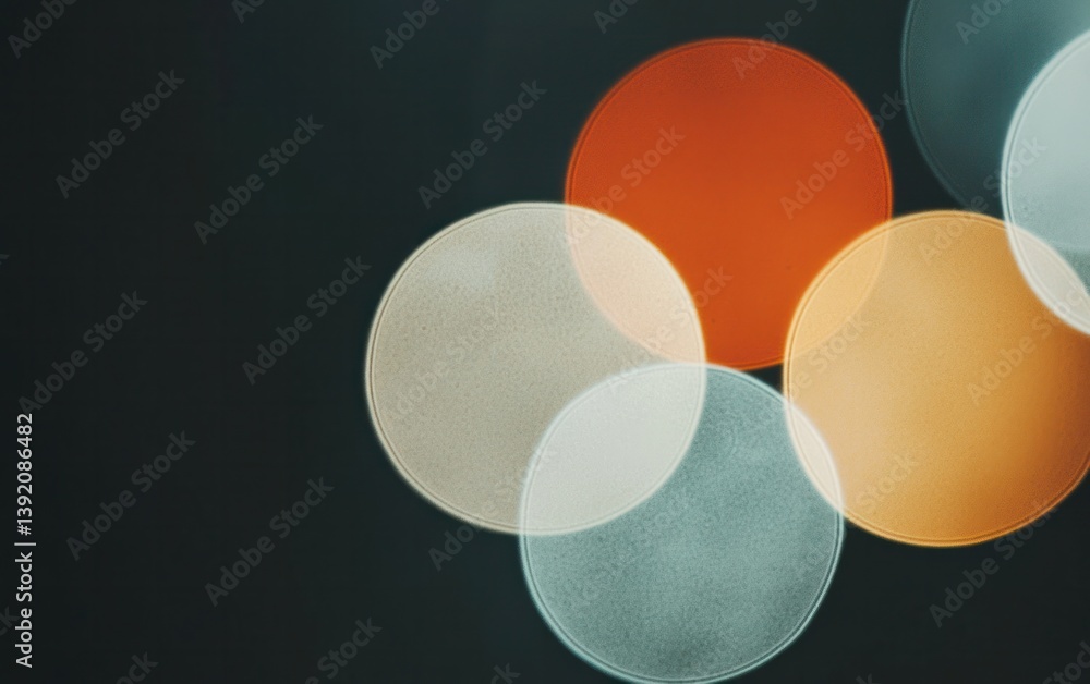 Aufkleber overlapping circles bokeh abstract image