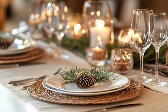 christmas table setting