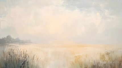 Tranquil Abstract Landscape Oil Painting Texture