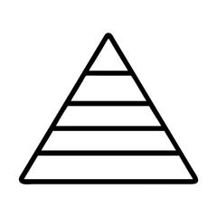 Pyramid chart vector illustration for business infographic hierarchy diagram and presentation material design