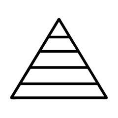 Pyramid chart diagram illustration for business strategy presentation marketing hierarchy and project management