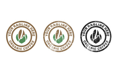 Organic eco-friendly coffee shop logo template, organic, ethically sourced coffee, warmth, community, and sustainability, inviting, modern, and slightly rustic,  young professionals and coffee lovers.