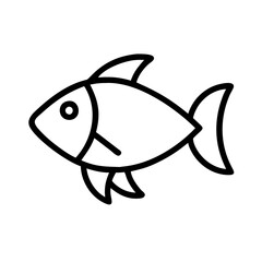 Fish outline vector illustration for fishing logo design or seafood restaurant menu graphic design vector 