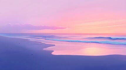 Obraz premium Dreamy Beach Sunset with Pastel Colors