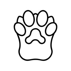 Dog paw print vector illustration for pet lovers and animal rescue organizations perfect for logo design