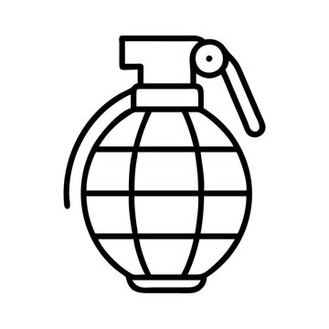 recommend clip art: Grenade hand bomb vector icon illustration for military weapon and explosive device concept design art