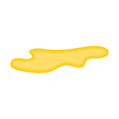 puddle of honey, urine or gasoline liquid. Vector illustration.