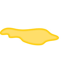 puddle of honey, urine or gasoline liquid. Vector illustration.
