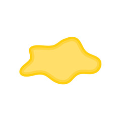 puddle of honey, urine or gasoline liquid. Vector illustration.