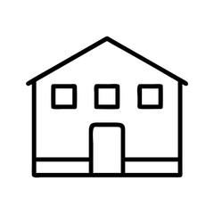 Simple house drawing vector illustration for real estate home design and architectural plans one hundred chars