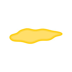 puddle of honey, urine or gasoline liquid. Vector illustration.