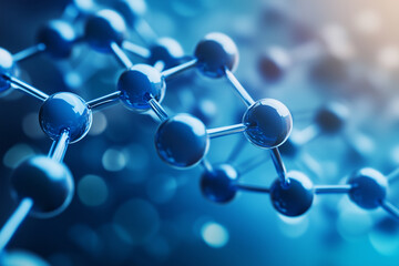 Molecular web on clean abstract backdrop