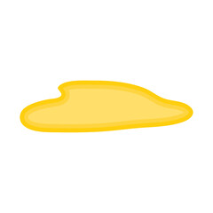puddle of honey, urine or gasoline liquid. Vector illustration.