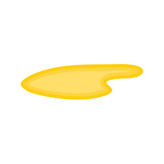 puddle of honey, urine or gasoline liquid. Vector illustration.