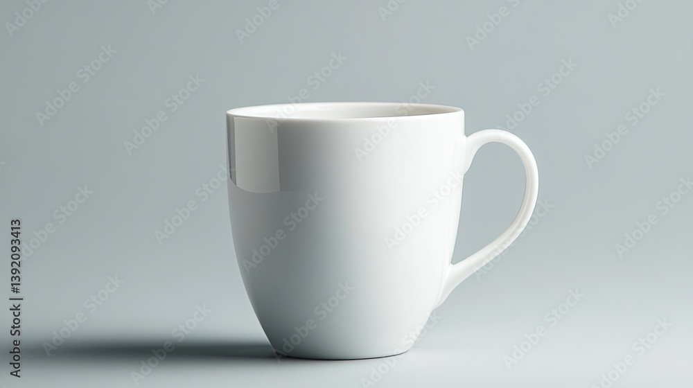 Poster coffee cup with large empty area on the side