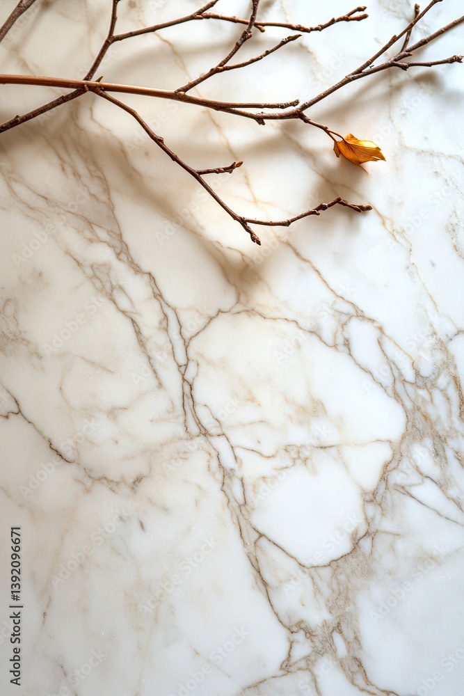 Poster empty marble table with space for plates or text