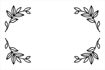 Floral Frame with Pink Lily and Leaf Ornament in Vintage Spring Design