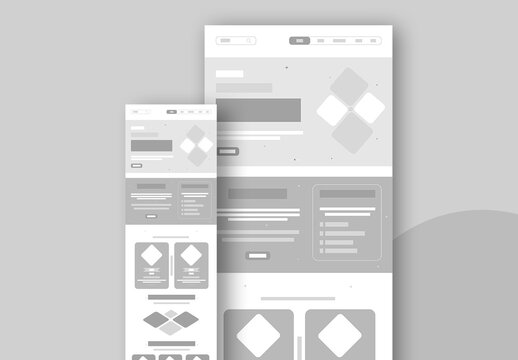 Wireframe Template Design Layout