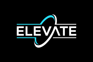 word of elevate . modern minimalist clean alphabet font. lowercase bold typography vector illustration design	
