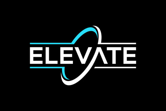 word of elevate . modern minimalist clean alphabet font. lowercase bold typography vector illustration design	
