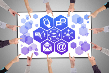 Email marketing concept on a whiteboard