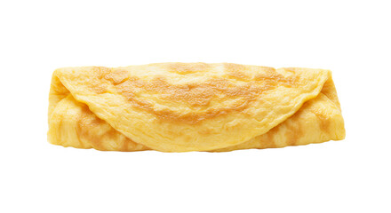 Fototapeta premium Rolled Omelet Presentation on White Background Delicious Egg Food