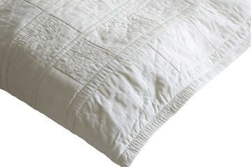 Obraz premium Textured Off-White Quilted Pillowcase Detail Close-Up