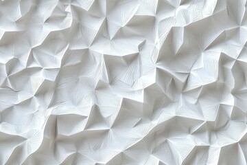 Obraz premium 3D white geometric seamless texture map pattern background