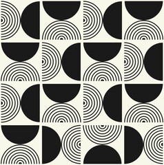 Vector seamless geometric bauhaus pattern.Linear pattern. Wallpapers for your design. Vector illustration.