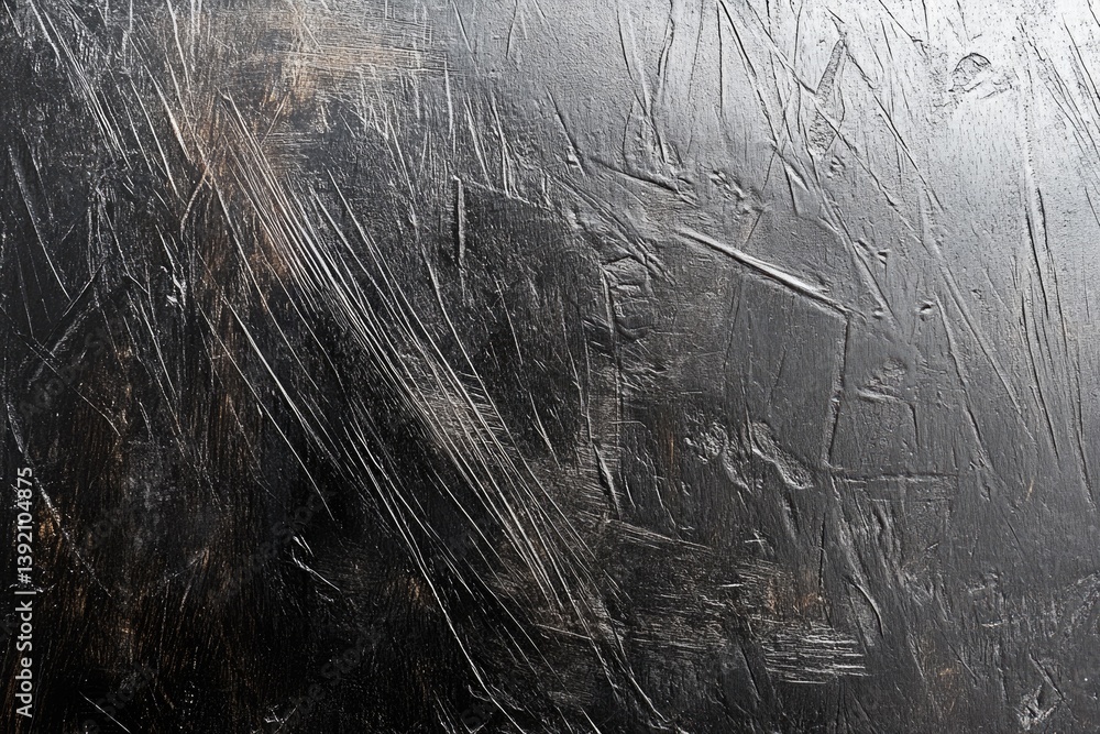 Aufkleber dark, textured surface with intersecting scratch marks, creating an abstract, grungy background.