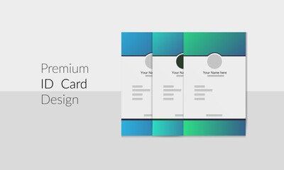 modern ID card template. Corporate Minimal Id card design. 