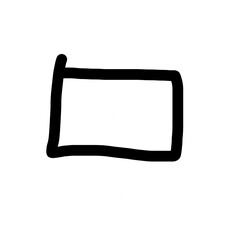 square banner illustration painted with black ink brush