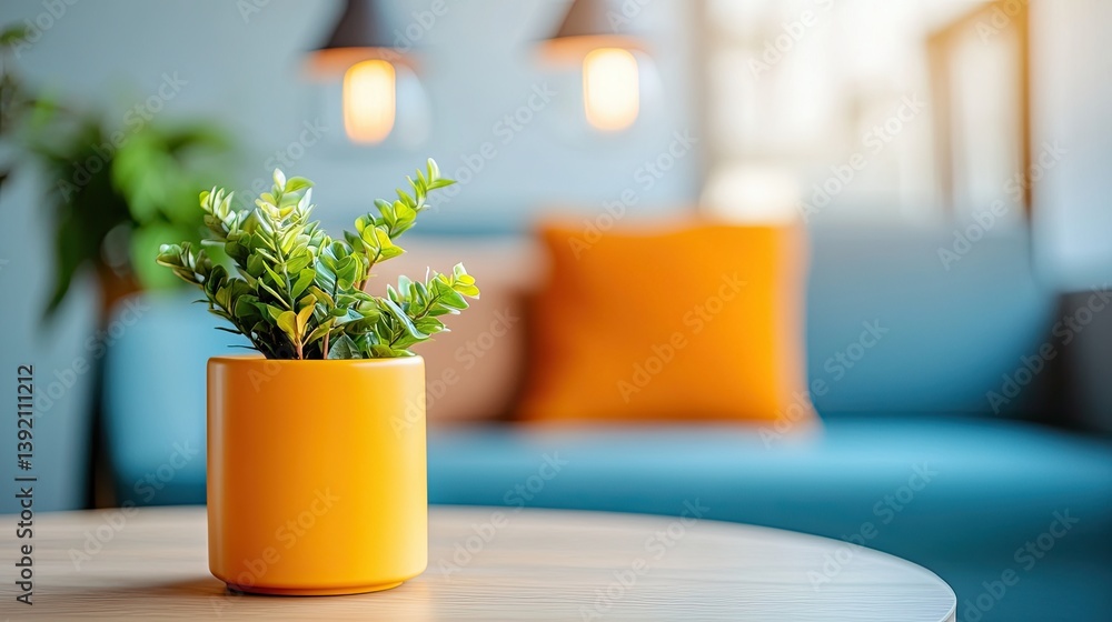 Poster the trend of using colored lamps to create an atmospheric effect
