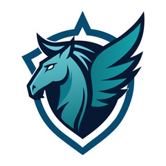 Cyber Pegasus mascot logo
