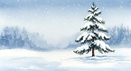 Fototapeta premium Winter's Silent Sentinel AI Generated