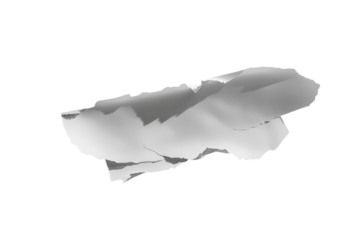 Torn paper texture abstract art soft light shadow grayscale minimal design elegant delicate artistic isolated on transparent background