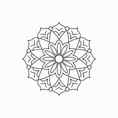 Floral Ornament Patterns Kids Mandala Coloring Book – Vector Line Art for Wall Art, Tile Design, KDP Interior, and Tattoo Ideas